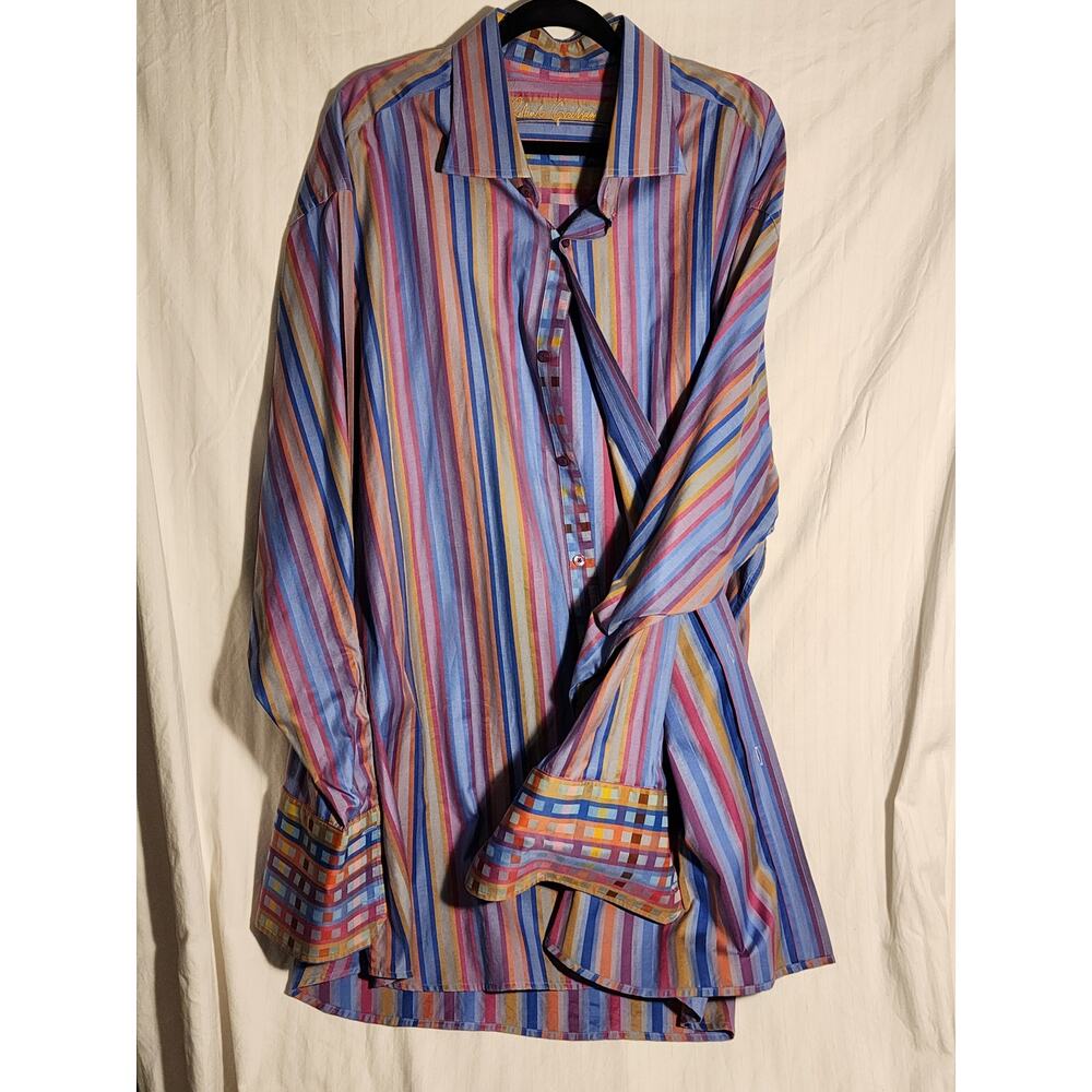 ROBERT GRAHAM 3XLB Long Sleeve Multicolored Dress Shirt